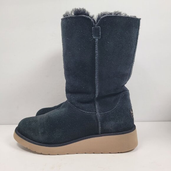 Koolaburra By UGG Women's Black Suede Mid-Calf Boots 1014301 US Size 7 - Picture 2 of 12